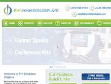 Tablet Screenshot of phiexhibitiondisplays.com